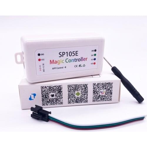 SP105E ; LED bluetooth pixel controller;DC5-24V input;2048 pixels;APP Bluetooth control