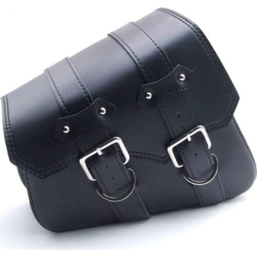 Universal Motorcycle Leather Saddle Bag Waterproof Pouch Storage Side Bag for Sportster XL 883 Sportster 1200