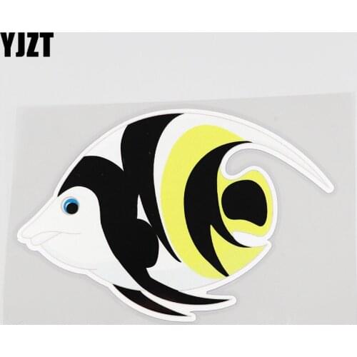 YJZT 14.5CMX9.5CM Coral Fish Car Sticker Home Furnishing Decoration Pvc Decal 6A-0048