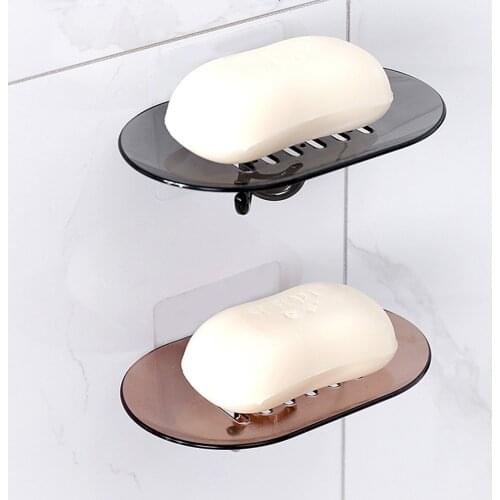 1PC Bathroom Shower Soap Box Dish Storage Plate Tray Holder Transparent Case Soap Holder Housekeeping Container Organizers