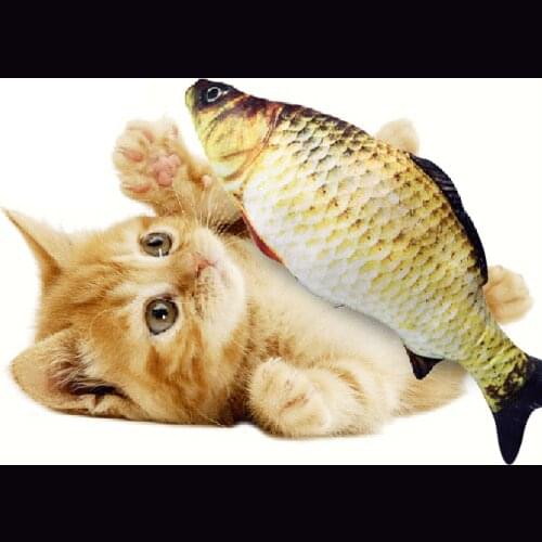 30cm Electric Beating Plush Simulation Arowana Pet Cats Toy Artificial Fish 1