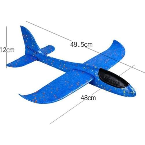 48CM Foam Plane Toys Outdoor Hand Throw Foam Plane Glider Plane Free Fly Gift Toys Model Kids Jouet Toy airplane Puz W2Q6