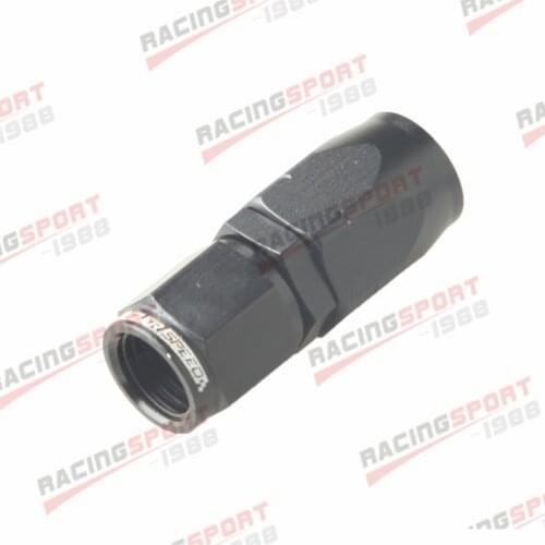 4AN AN4 Straight Swivel Oil Fuel Gas Line Hose End Fitting Black