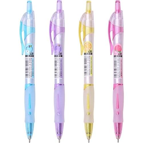 Scented ballpoint pen Candy color Rubber slip student pens Press the ballpoint pen to prevent school office pressed 0.38mm pen