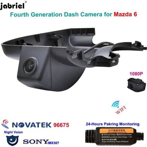 For 2018 2019 2020 Mazda 6 atenza 2K 1080P Hidden Wifi 24 hour park monitoring auto car dvr Dash camera video recorder dual lens