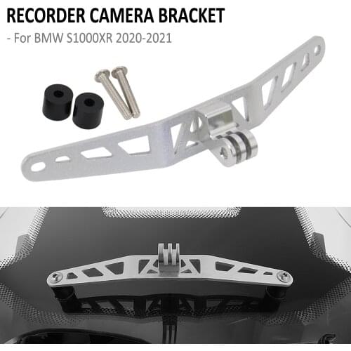 For BMW S 1000 XR S1000XR S1000 XR S 1000XR 2020 2021 Motorcycle Accessories Driving Recorder Camera Silver Bracket Holder Mount