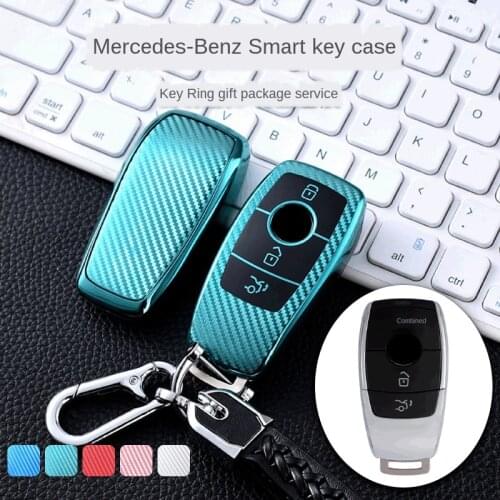For Mercedes Benz AMG E Class W213 W205 C200 C180 C260 C300 E300 E200 E260 2018 Auto Car Key Case Fob Smart Keychain Ring Holer
