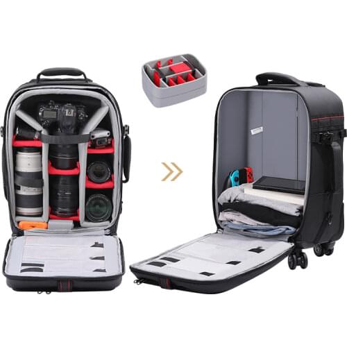 EIRMAI DA410T DA411T DA420T DA421T camera bags DSLR waterproof backpack multifunction camera bags EIRMAI Large space Trolley