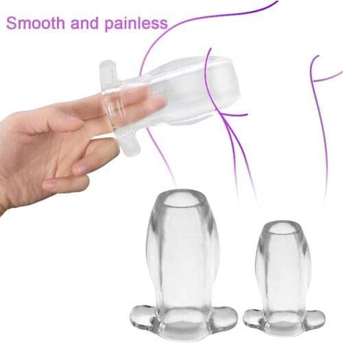 Anal Plug Anus Dilator Dildo Butt Expansion Douche Enema for Men Women Gay Soft Prostate Massager Peep Vaginal Sex Toys