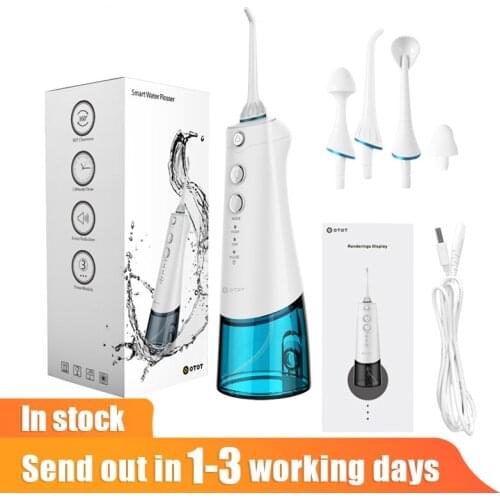 Cleaning Teeth Oral Irrigator Dental Portable Water Flosser Tips USB Rechargeable Water Jet Flosser IPX7 Irrigator for Dental