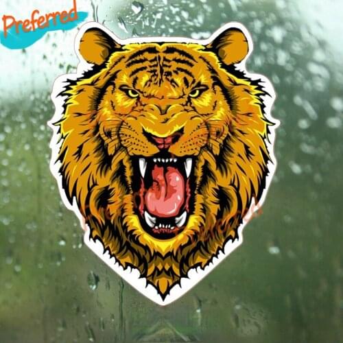 Exquisite In Hot 13cm Angry Lion Angry Beast Head Car Sticker Funny Colorful Car Stickers Auto Automobile Decals