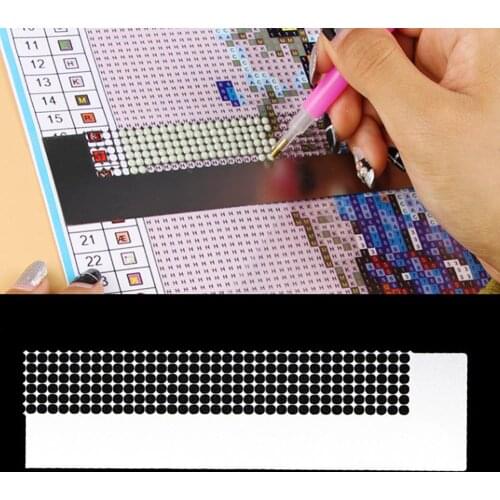 Diamond Painted Grid Ruler Diamond Painting Accessories Point Drill Mold Stainless Steel Ruler Corrector Marking Tool Net Ruler