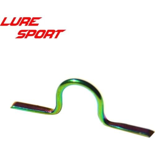 LURESPORT 12pcs Rainbow color Stainless Steel Hook Keeper for Lure Fly Collapsible Rod Building Component Repair DIY Accessory