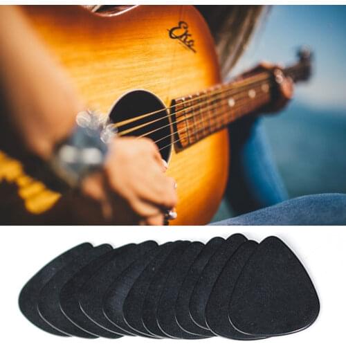 10 Pieces 0.5mm Guitar Pick Musical Accessories Black Celluloid Guitar Picks Plectrums