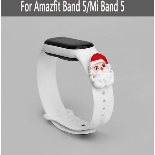 Cartoon Strap for xiaomi mi band 5 Amazfit Band 5 Silicone strap For xiaomi mi band 4 bracelet mi band 3 strap Christmas gift