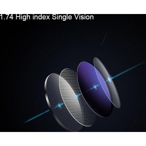 Coyee 1.74 High index Single Vision Prescription Lens for Optical Myopia Glasses Eyewear for Women Men Eyeglasses