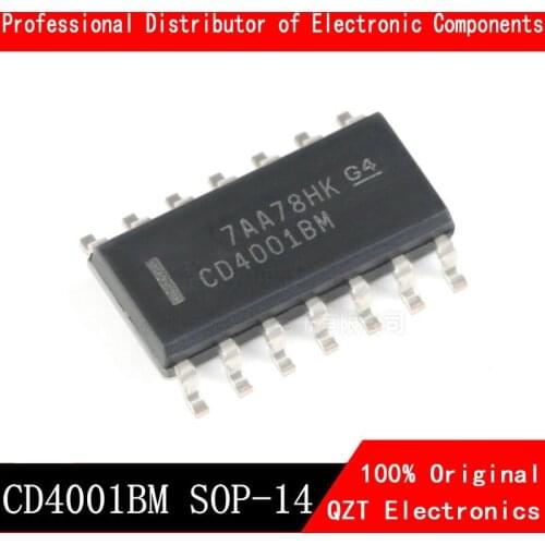 10PCS CD4001BM SOP-14 CD4001B CD4001 4001 SOP14 SMD New and Original IC Chipset