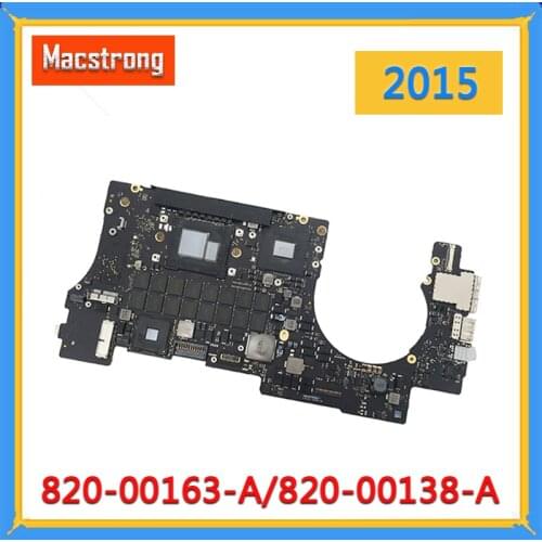 Tested Original A1398 Motherboard 820-00163-A for Macbook Pro Retina 15" A1398 Logic Board 2015 2.2G/2.5G 16GB 820-00138-A