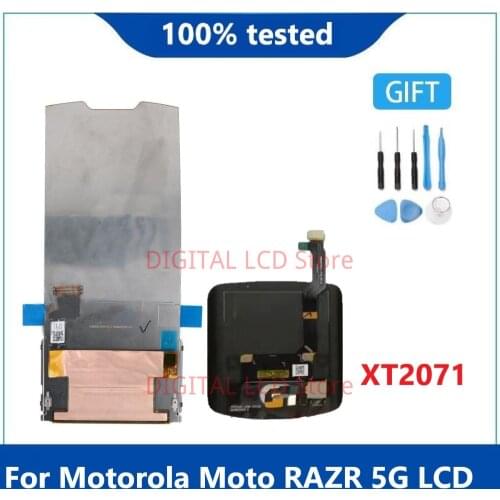 Original For Motorola Moto RAZR 5G XT2071 Inner External Screen LCD Screen with Digitizer Replacement for Motorola RAZR XT2071