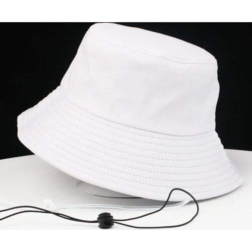 56cm 58cm 60cm 62cm 64cm Pure Cotton Adult Bucket Hats Big Bone Ladies Beach Hat Men Plus Size Plain Fisherman Hat 5 Colors