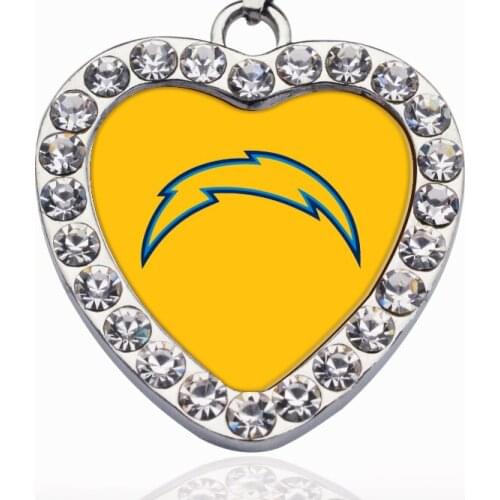 Heart-shaped San Diego alloy rhinestone charms diy for jewelry making for Man