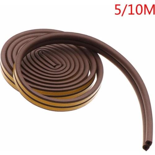 10/5 Meters Self Adhesive D Type Doors And For Windows Foam Seal Strip Soundproofing Collision Avoidance Rubber Seal Collision