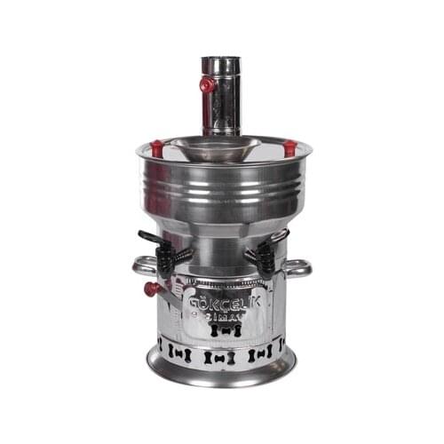 Stainless Steel Samovar Wood Burning Charcoal Camping Stove Teapot Outdoor Tableware Camping Accessories Coffee Machine Tablewar