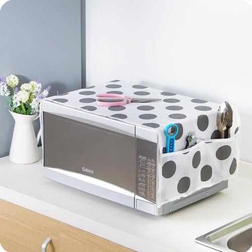 Moistureproof Grease Proofing Storage Bag Double Pockets Dust Covers Microwave Cover Microwave Oven Hood Kitchen Accessories