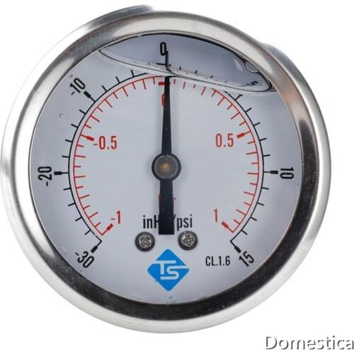 High Quality Y60 Axial Oil Injection Vacuum Pressure Barometer Hydraulic Pressure Gauge -1-0 Bar -1-1Bar -1-2 Bar Stainless Tool