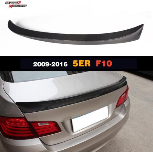 Real Carbon Fiber Rear Trunk Wing Boot Lip Spoiler for BMW 5 Series 4-door Sedan F10 2009 - 2016 (Including F10 M5 Sedan)