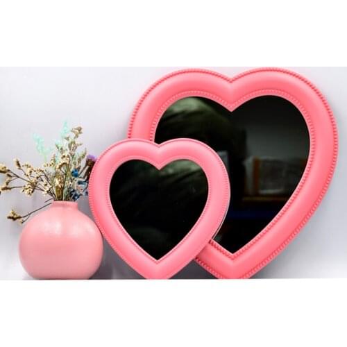 Love Makeup Mirror Desktop Vanity Mirror Wall Hanging Dual Purpose Makeup Mirror Wall Decoration Christmas Heart-Shaped Mirror