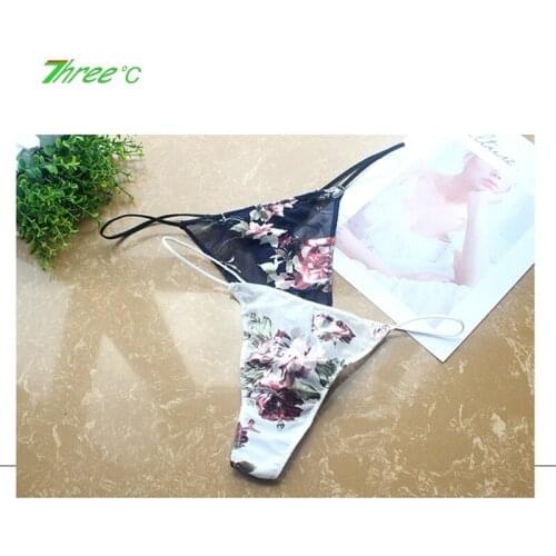 Sexy Lace Thong Floral Transparent Underpants High Waist Cotton Soft Breathable G-strings Female Sexy Lingerie Seamless Briefs