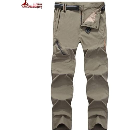 UNCO&BOROR Plus size 6XL,7XL,8XL Summer Spring Men Pants Quick Dry Breathing waterproof Trousers Military Pants Casual Army Male