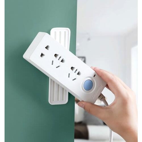 1/3pcs Self Adhesive Power Strip Holder Desktop Socket Holder Plug Socket Fixer Sticker Cable Wire Organizer Office Organizer