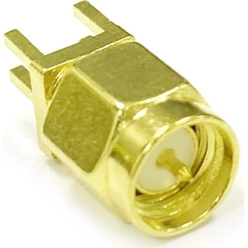 1pc SMA Male Plug RF Coax Modem Convertor Connector end launch PCB Cable Straight Goldplated NEW wholesale