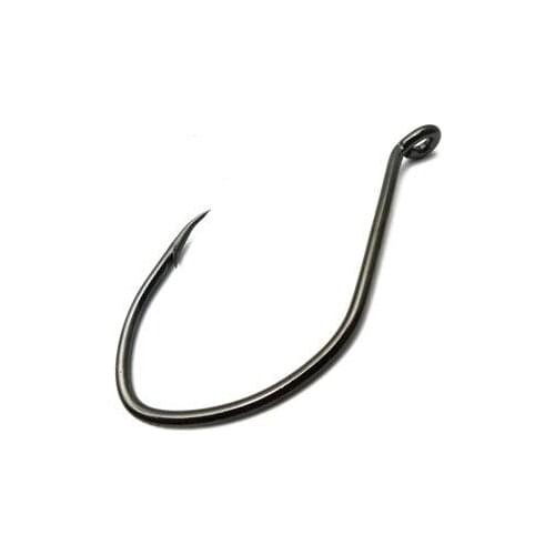 100pcs 8832 Catfish Fishing Hooks High Carbon Steel Offset Wide Gape Fishhook Black Hook Size 8#-8/0
