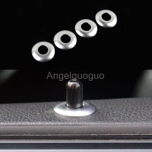 Angelguoguo 4 pcs Car door bolt lock pin door switch button sticker for BMW 3 series F30 F35 2014-2017