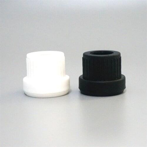 5/10pcs 5-100ml Black/white Cover Dropper Lid Size 18/410 Essential Oil Bottles Accessory Big Plastic Head Circle Glass Bottle