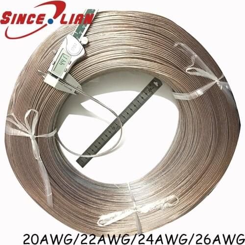 5 Meters 26AWG 2468 UL2468 PVC Tinned Bare Copper Cord Gold Silver ROHS 20 22 24AWG Audio Cable Speaker Cable Transparent line