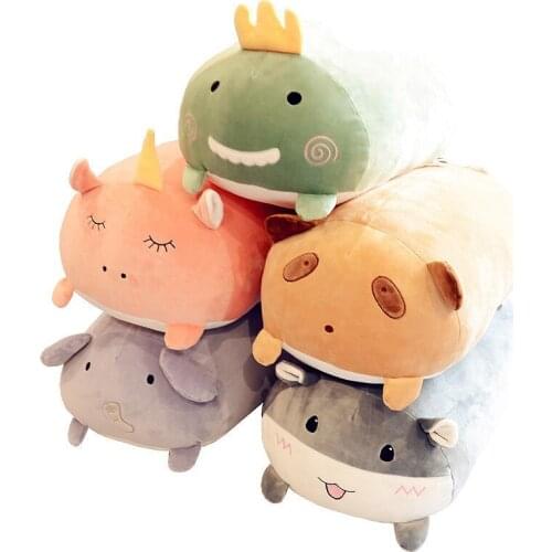 50/60/90cm Super Soft Bear Long Plush Pillows Filled Big Unicorn Bed Back Cushion Kids Gift Sofa Animal Cushion