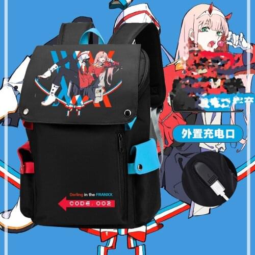 Anime DARLING in the FRANXX Backpack Student Cartoon School Bag Laptop Bag Fashion Travel Shoulders Bag knapsack Gifts Cosplay