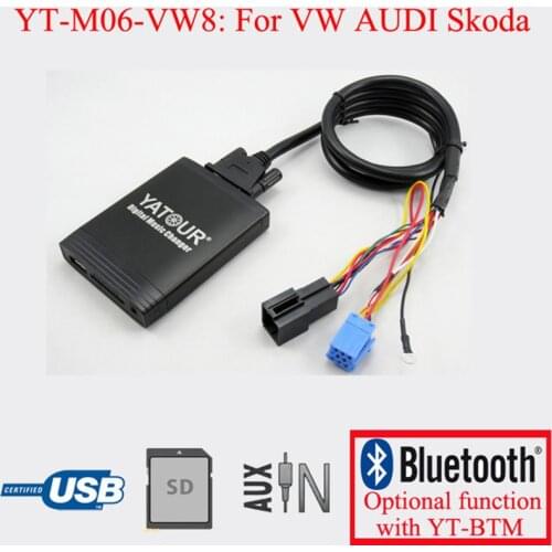 Yatour Car Digital CD Music Changer USB MP3 AUX adapter For ISO 8-Pin VW Audi Skoda Seat 1999-2006Digital CD changer emulator89