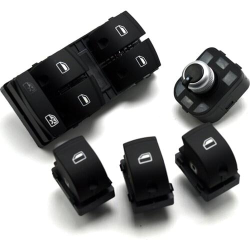 Free Shipping!Power Window Mirror Switch Button For AUDI A6 S6 C6 RS6 A6 Allroad Quattro A3 Q7 4F0 959 851 4F0 959 855 4F0959565