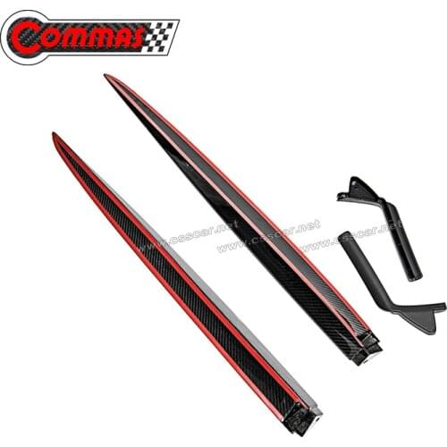 Carbon fiber side skirts fit for Mclaren MP4-12C 650S 650 add on style