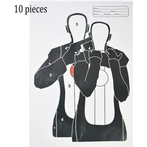 10PCS Shooting Range Papers 45x32cm Target Paper Silhouette Targets Arrow Field Point Shooting Practice for Guns Rifles Pistol