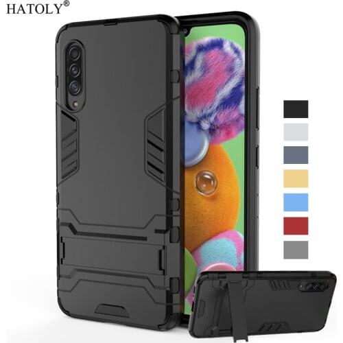 For Cover Samsung Galaxy A90 5G Case Hard Armor Stand Back Cover For Samsung A90 5G Silicon Phone Bumper Case For Samsung A90 5G