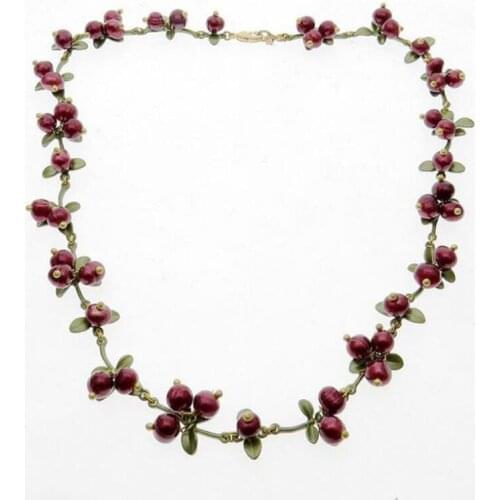CSxjd New vintage necklace Cranberry Pearl Elegant Women necklace Jewelry