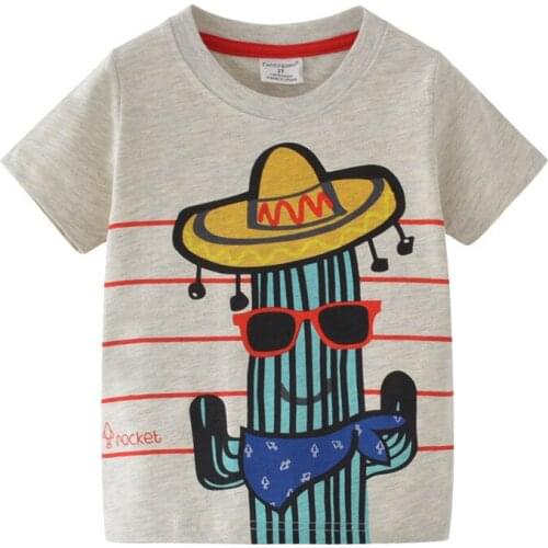Funnygame Toddler Summer T shirts Cartoon Printed New 2020 Baby Cotton Clothing Casual Tees Tops Boys T shirts