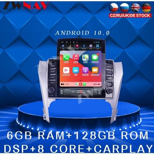 For Toyota Camry 2012-2015 Android 10 Tesla style Car DVD Player GPS navigation Car Auto Radio Stereo Multimedia Player