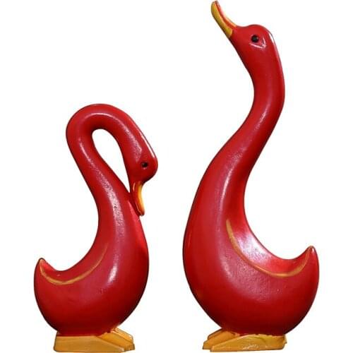 Home Decor Animal Ornaments Home Decor Gifts Home Decoration Accessories Wood Painted Duck Figurines